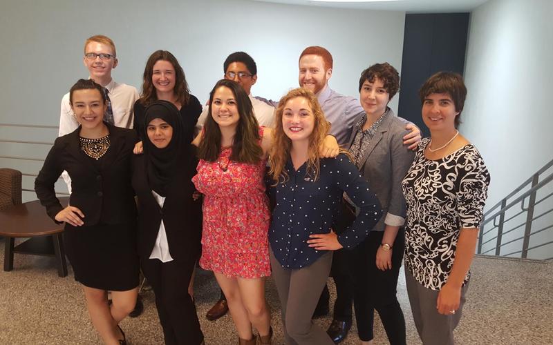 REU cohort group in professional attire