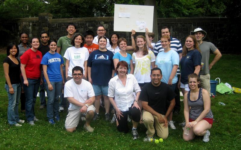 2009 Undergraduate research program participants in athletic attire at the annual cricket tournament