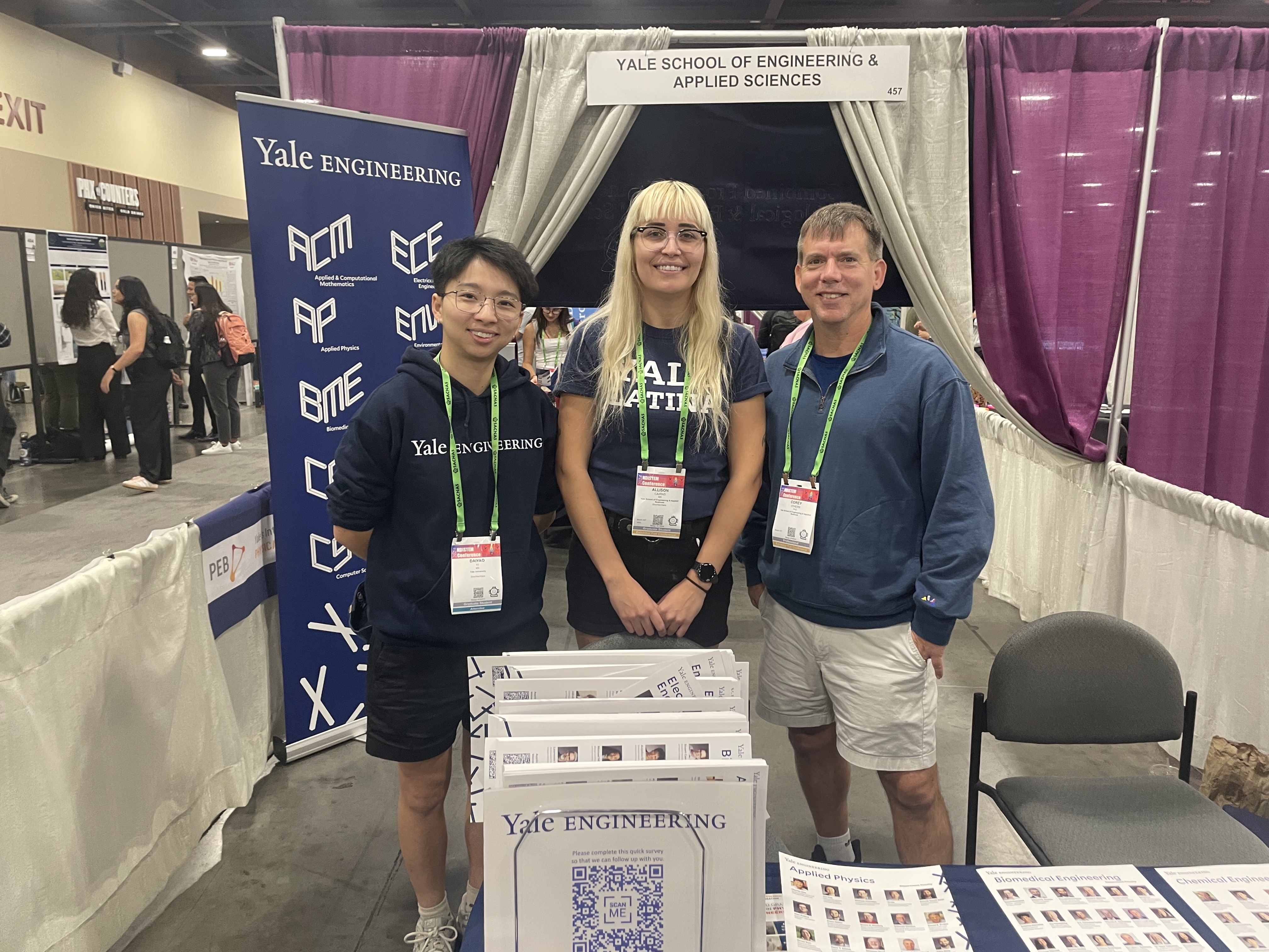 Daiyao, Allison, and Corey at the SEAS recruitment booth