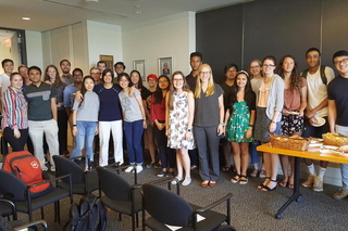 Group of REU students and PEB graduate students